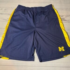University of Michigan Men's Navy and Yellow Athletic Shorts‎ size large